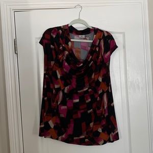 Worthington woman scoop neck multi colored tank blouse